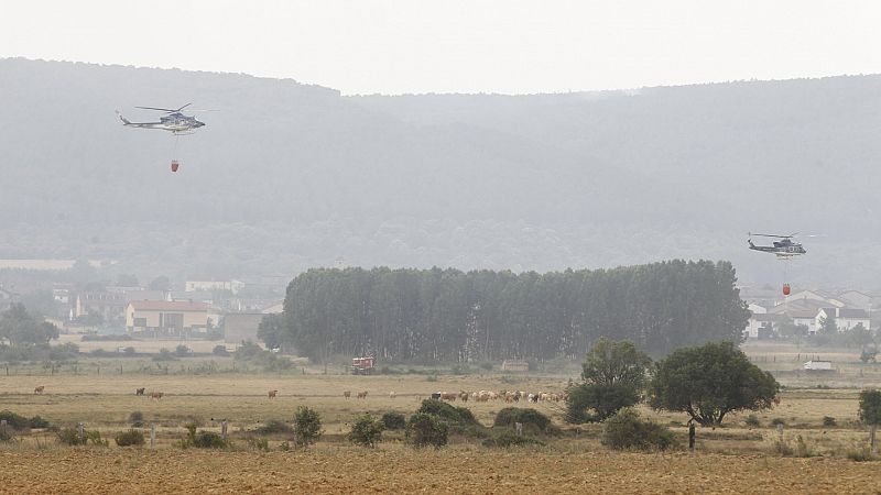 Los incendios de Zamora y Lleida continúan sin control