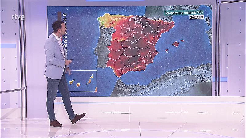 Chubascos y tormentas localmente fuertes en áreas de la mitad norte peninsular. Temperaturas altas en la mitad oriental de la Península y Baleares, sobre todo en el valle del Ebro - ver ahora