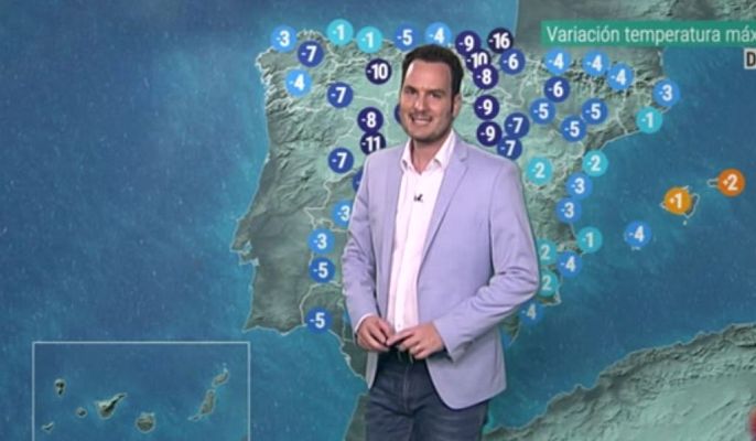 El tiempo - Acusado descenso de las temperaturas en buena parte de la Península