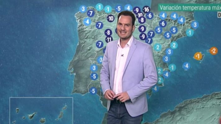 El tiempo - Acusado descenso de las temperaturas en buena parte de la Península