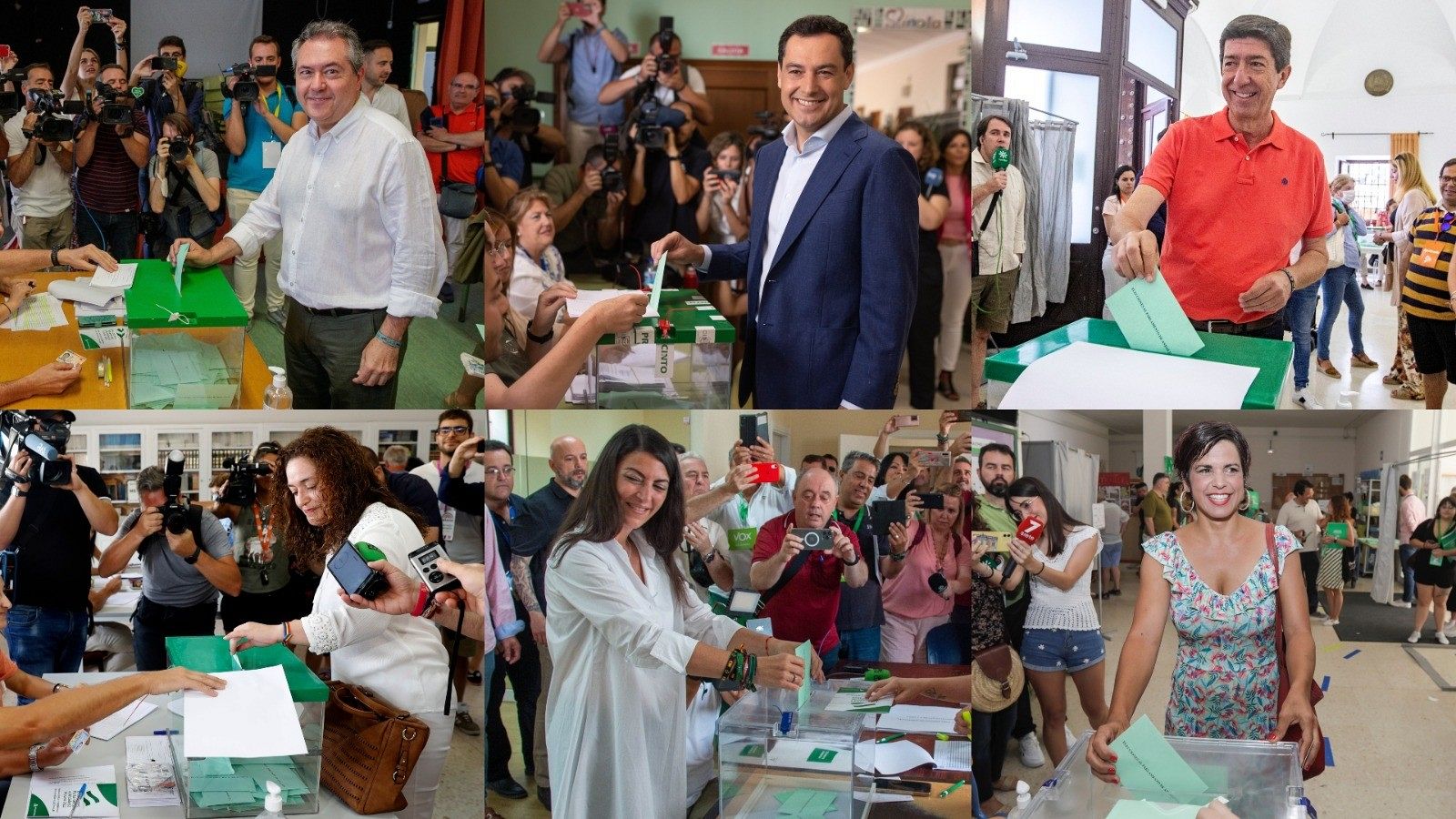 Los candidatos a las andaluzas votan y llaman a la participación