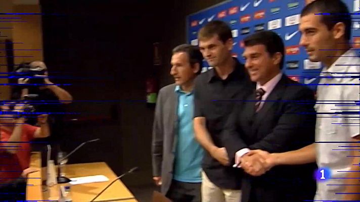 Telediario 1 - Guardiola y Laporta, juntos de nuevo en apoyo a la lucha contra la ELA de Unzué