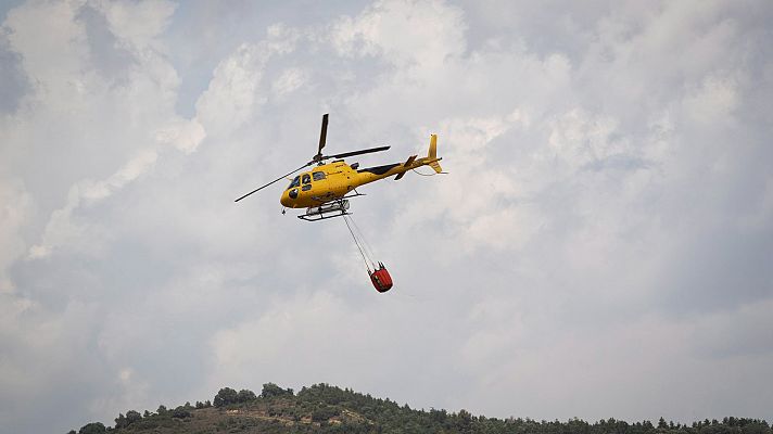 Telediario 2 - Los incendios en Navarra mantienen dos focos activos y varias poblaciones desalojadas