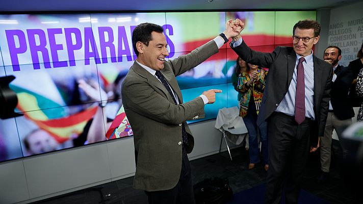 Informativo 24h - Feijóo dice que España está "pasando página" del "radicalismo" y que en Andalucía "ha triunfado la moderación"