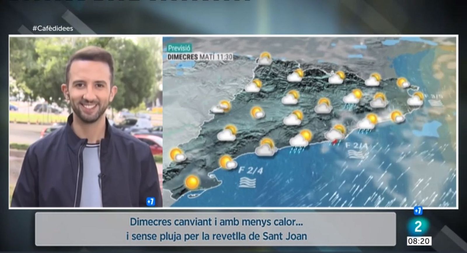 El Temps (22/06/2022) - Dimarts amb més estones de sol, menys pols sahariana i nuvolades que poden deixar alguns xàfecs amb tempesta. Temperatures entre 2 i 7 graus més baixes.