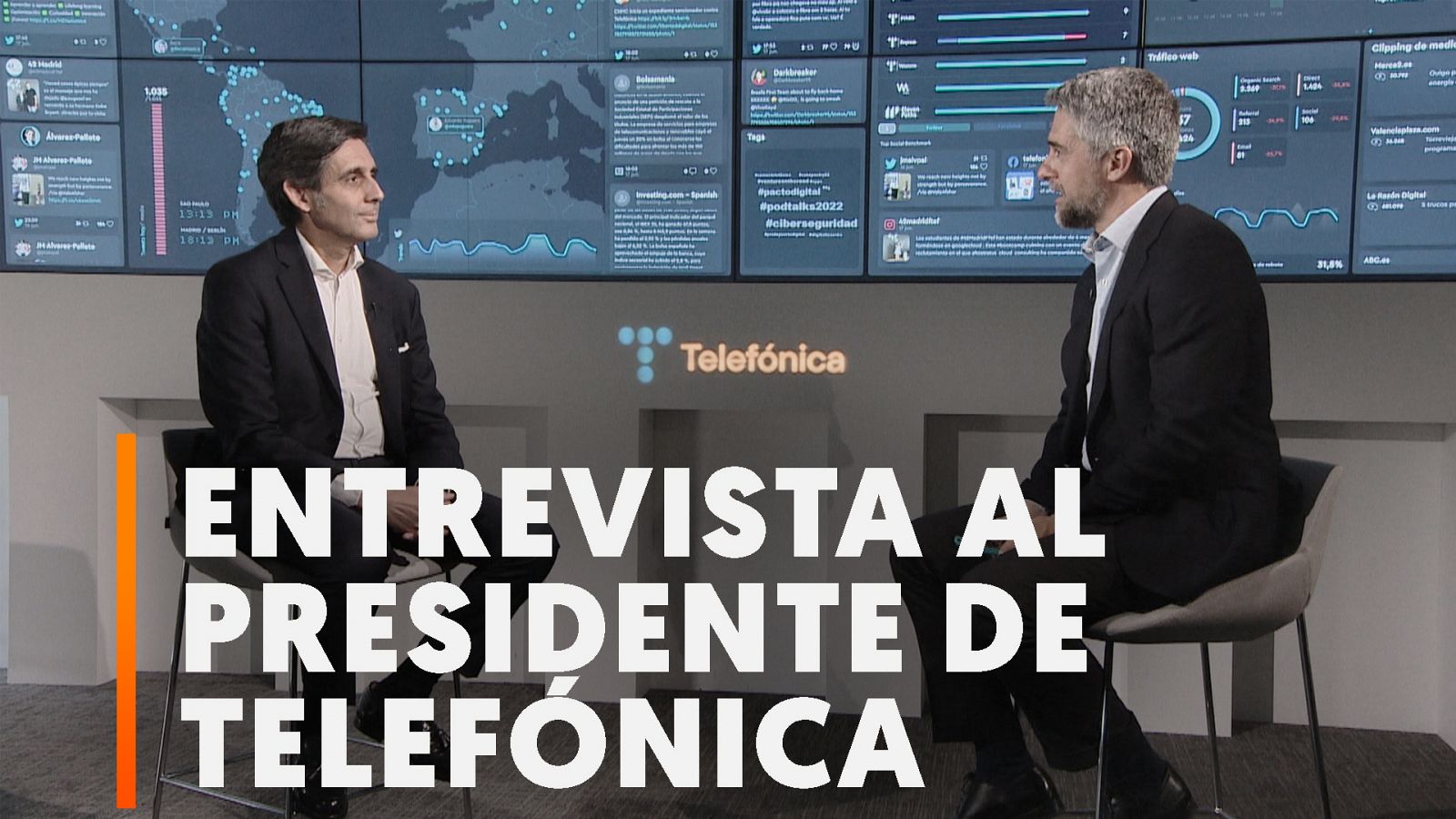 Entrevista a José María Álvarez-Pallete en el Telediario