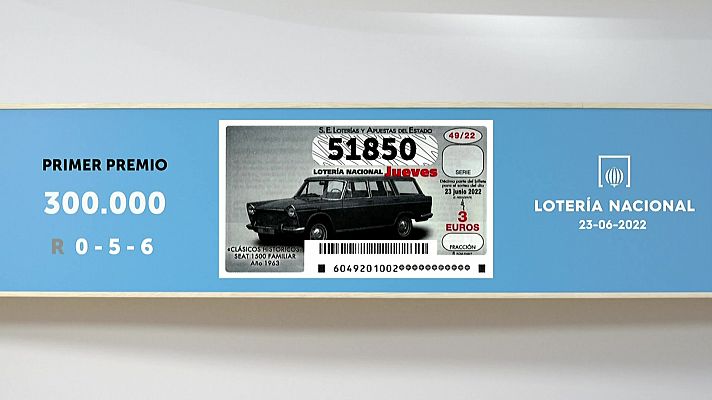 SELAE - Sorteo de la Lotería Nacional del 23/06/2022