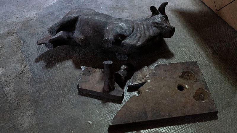 El Torico de Teruel que quedó destruido podría ser una falsificación