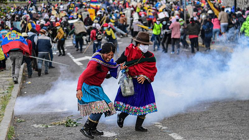 Cuatro manifestantes muertos en las protestas ind�genas contra el Gobierno en Ecuador