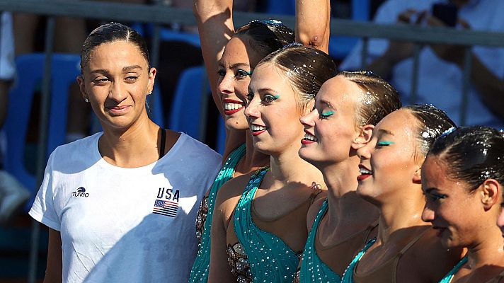 Telediario 2 - La nadadora Anita Álvarez rememora su desmayo en la piscina