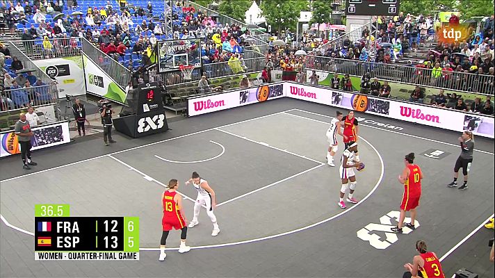 Baloncesto en RTVE - Baloncesto 3x3 - Copa del Mundo Femenina, 1/4 final:  Francia - España (F)