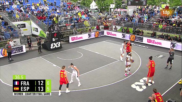 Baloncesto 3x3 - Copa del Mundo Femenina, 1/4 final:  Francia - España (F)