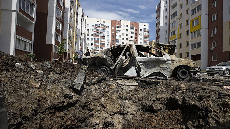 Un centro de refugiados en Zaporiyia atiende a quienes huyen del frente