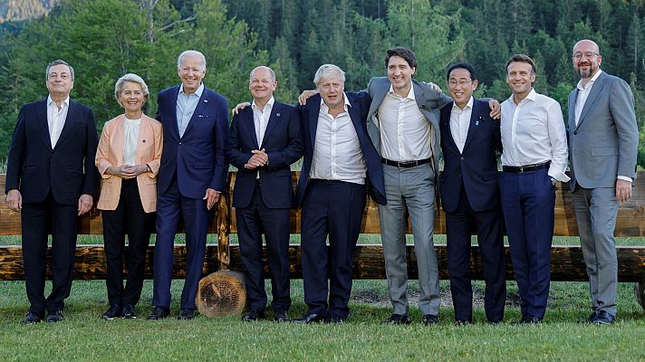 Telediario 1 - El G7 se reúne para dar una respuesta más contundente a Rusia y mostrar unidad