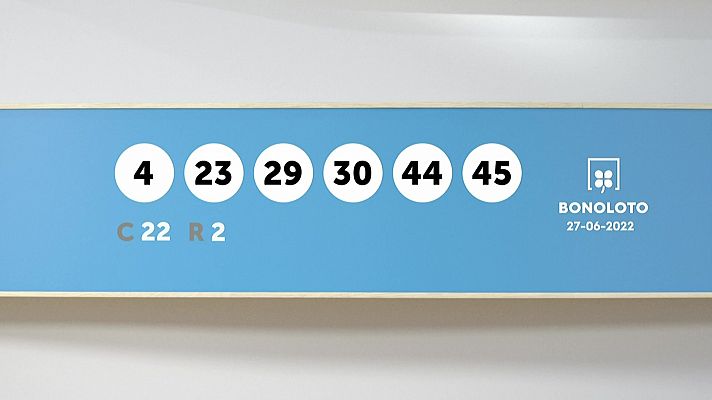 SELAE - Sorteo de la Lotería Bonoloto del 27/06/2022