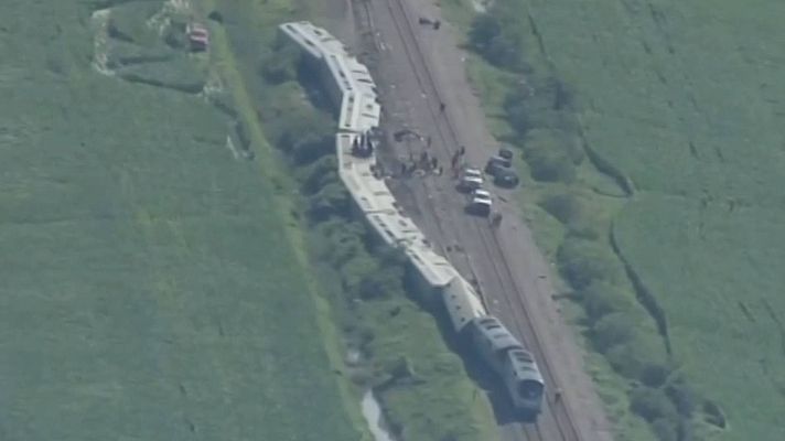  - Al menos tres muertos por el descarrilamiento de un tren en EE.UU.