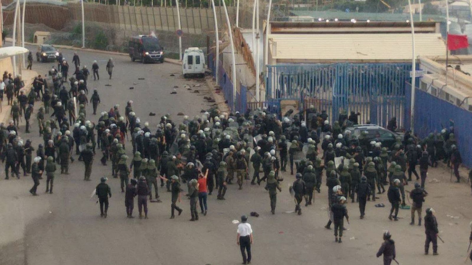 La policía marroquí desmanteló los campamentos de migrantes 