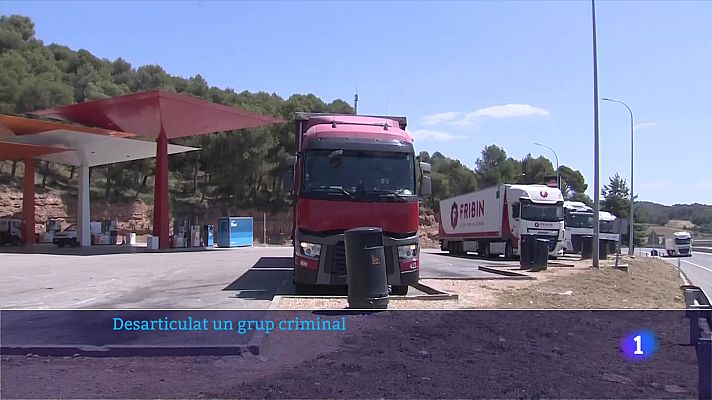 L'Informatiu - Desarticulat un grup criminal: robaven càrregues de camions a les àrees de servei