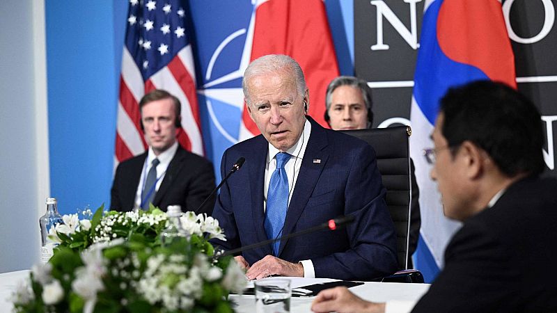 El presidente de Estados Unidos, Joe Biden, en la cumbre de la OTAN
