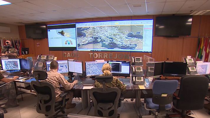 Telediario 1 - El Centro de Operaciones Aéreas de la OTAN en Torrejón, desde dentro
