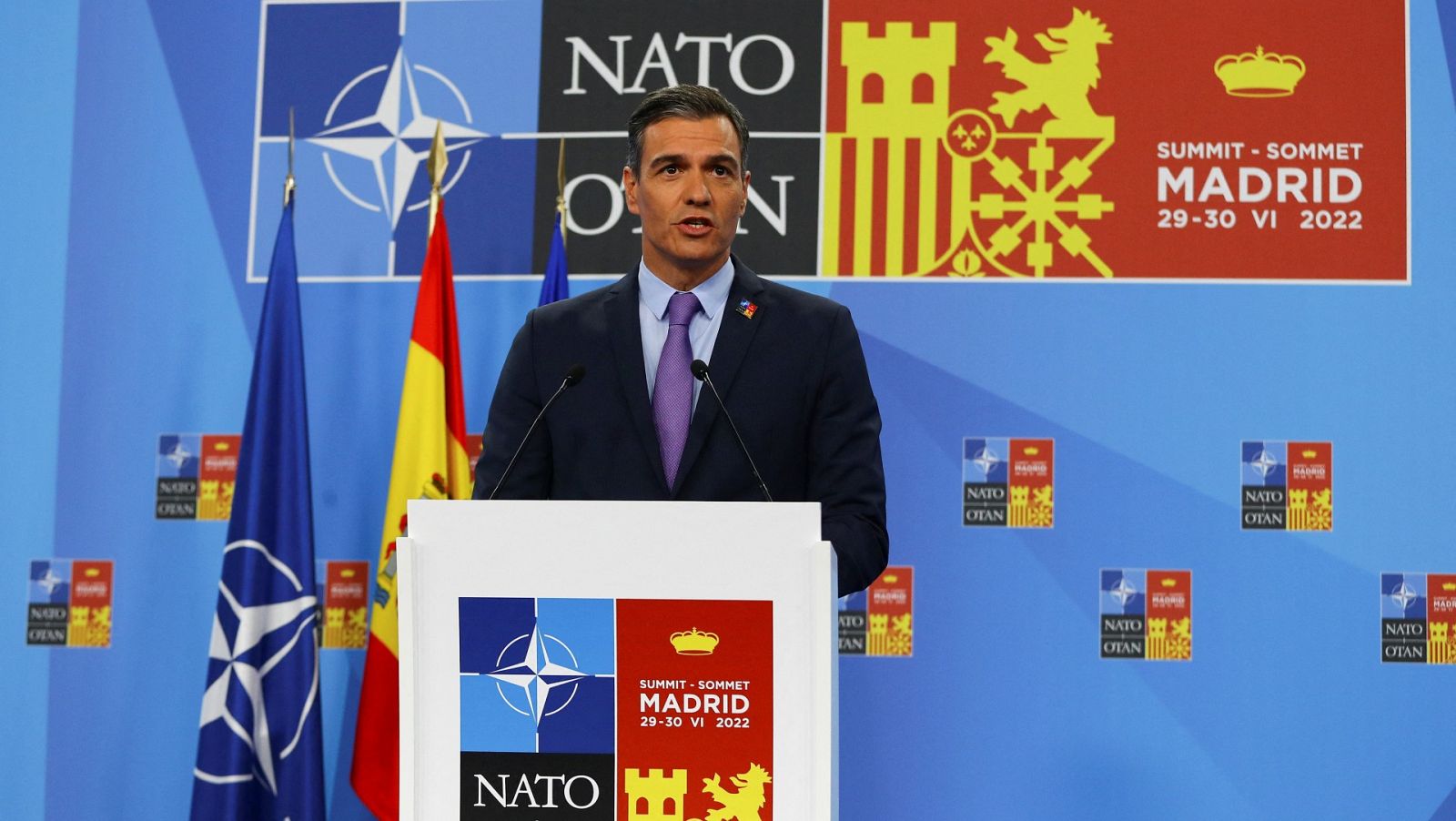 Sánchez destaca la "unidad" y "fortaleza" de la OTAN al fin de la cumbre
