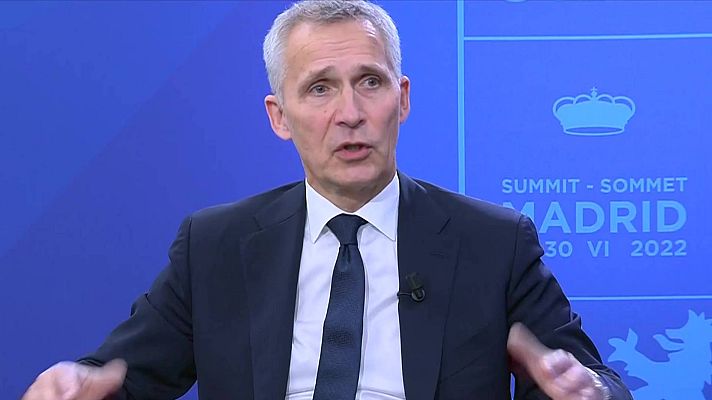 Telediario 1 - Stoltenberg: "La decisión más importante ha sido invitar a Suecia y Finlandia a unirse a los aliados de la OTAN"