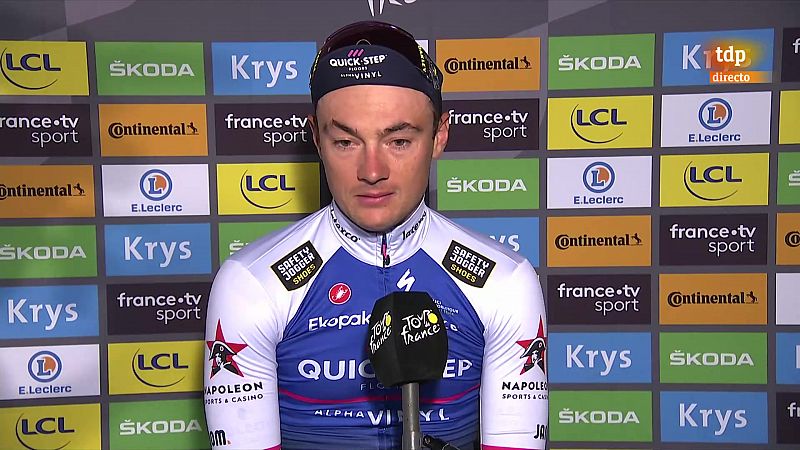 Lampaert, emocionadísimo: "Ganar la primera etapa del Tour es algo que ni había soñado" -- Ver ahora