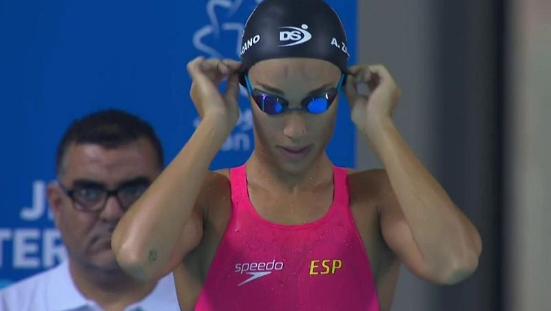 África Zamorano logra la medalla de plata en 200 m espalda