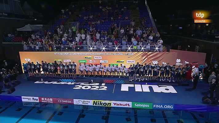  - Entrega de medallas para la selección española de waterpolo
