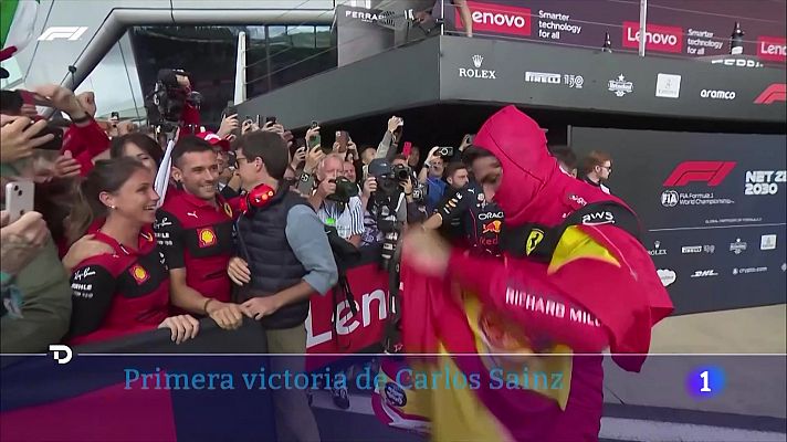 Telediario 1 - Primera victoria en Fórmula 1 para Carlos Sainz
