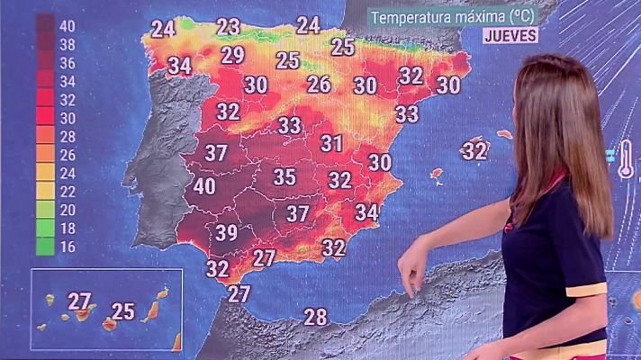 El tiempo - Tormentas localmente fuertes en zonas de la mitad norte y del tercio este peninsulares