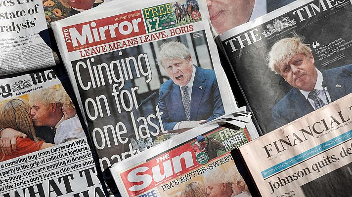 Telediario 1 - Incertidumbre en Reino Unido tras la renuncia de Johnson