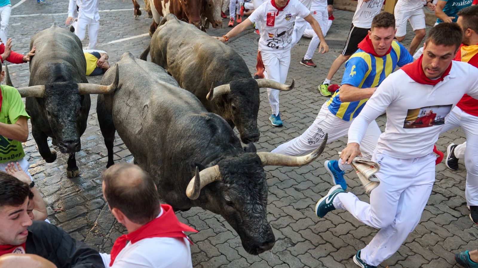 Tercer encierro de los Sanfermines 2022 con toros de José Escolar