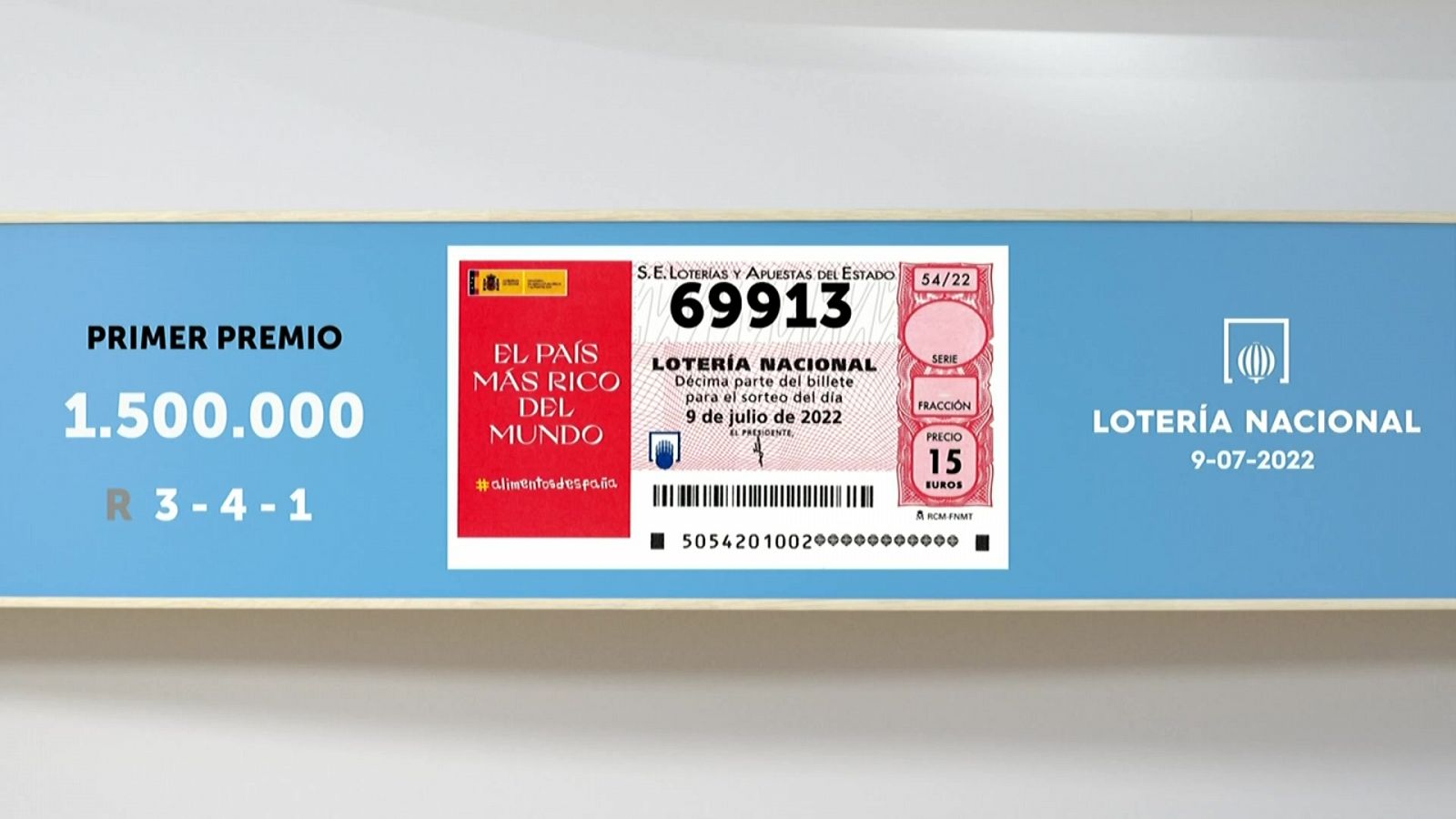 Sorteo de La Lotería Nacional: 09/07/2022