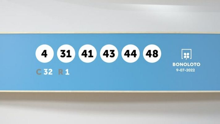 SELAE - Sorteo de la Lotería Bonoloto del 09/07/2022