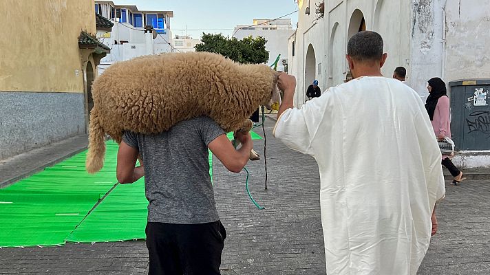 Familias musulmanas celebran la Fiesta del Cordero en Ceuta