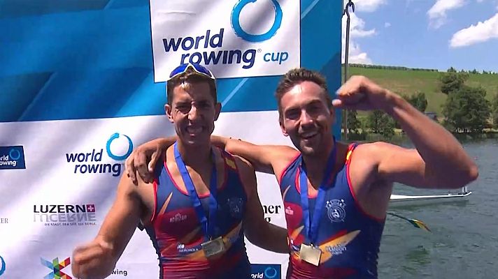 Bronce en doble scull para García Pujolar y Conde Romero