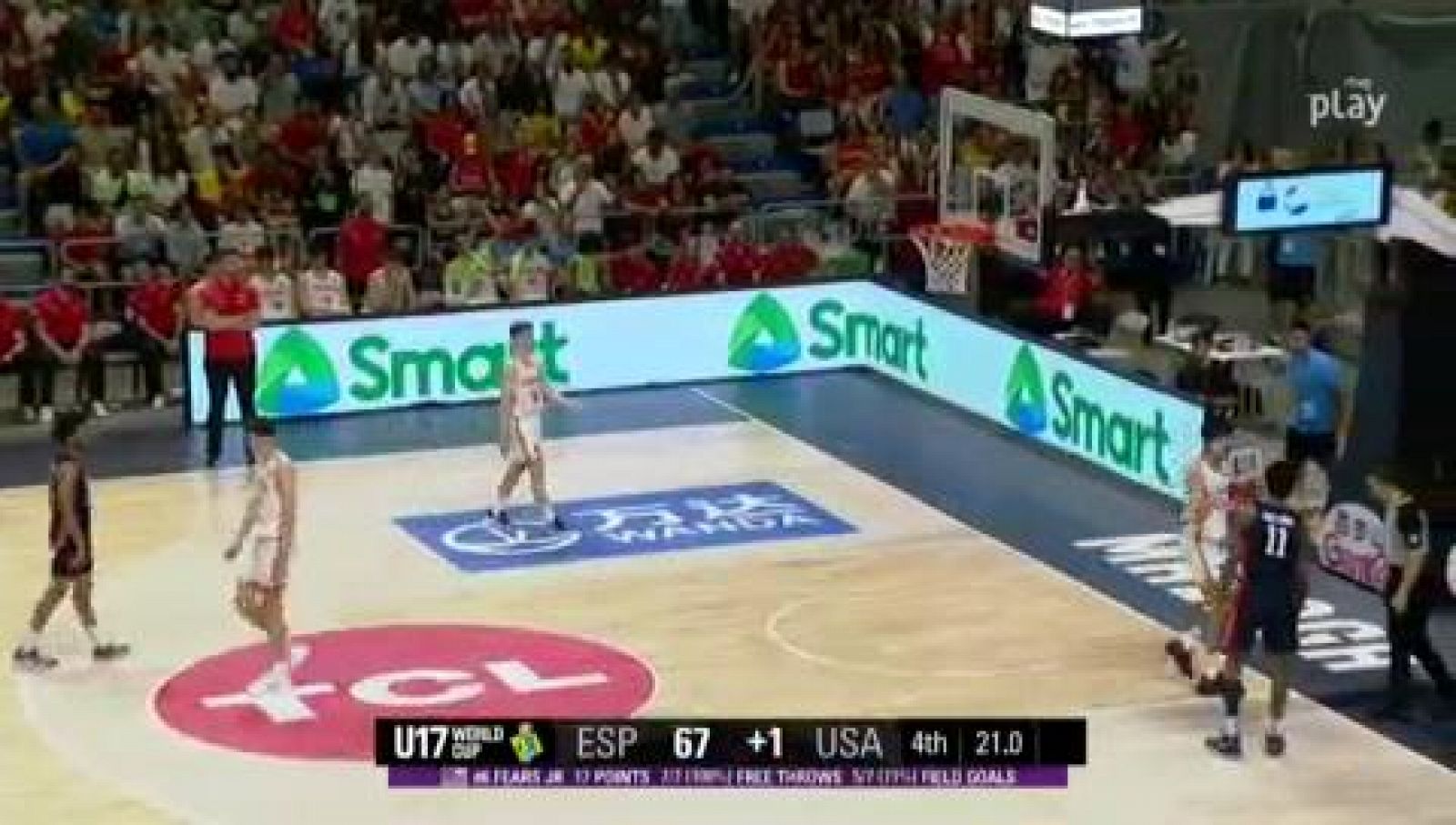 Final Mundial sub'17 baloncesto: España - Estados Unidos