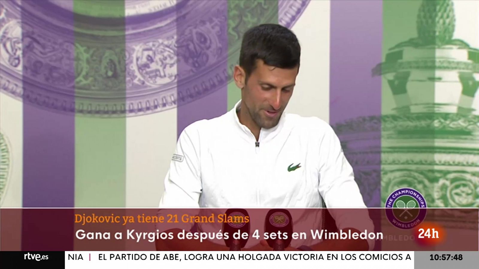 Djokovic gana Wimbledon y levanta su 21 Grand Slam 