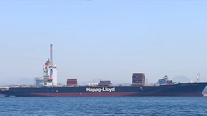 Telediario 2 - Desaparece el capitán de un barco fondeado en Algeciras