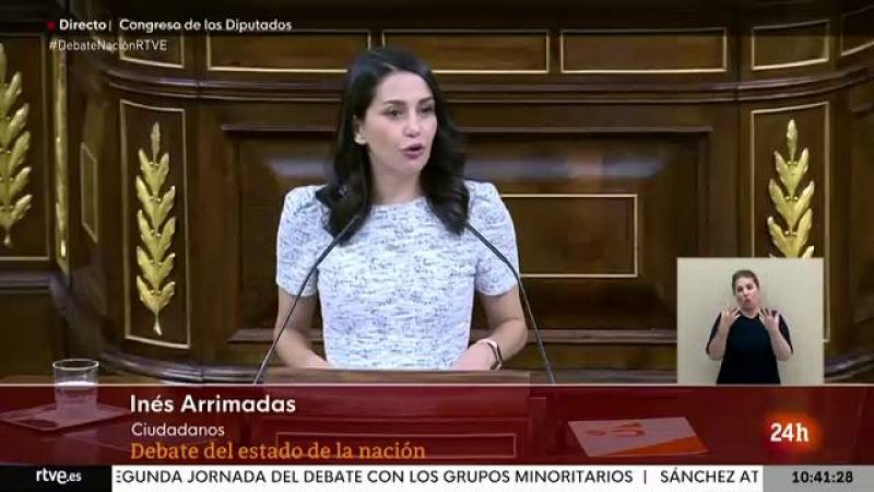 Arrimadas acusa a Sánchez de presentar medidas "populistas" pensando solo en su superviviencia política