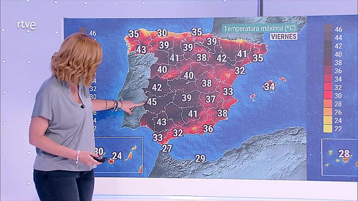 Temperaturas altas en la mayor parte de la Península y Mallorca