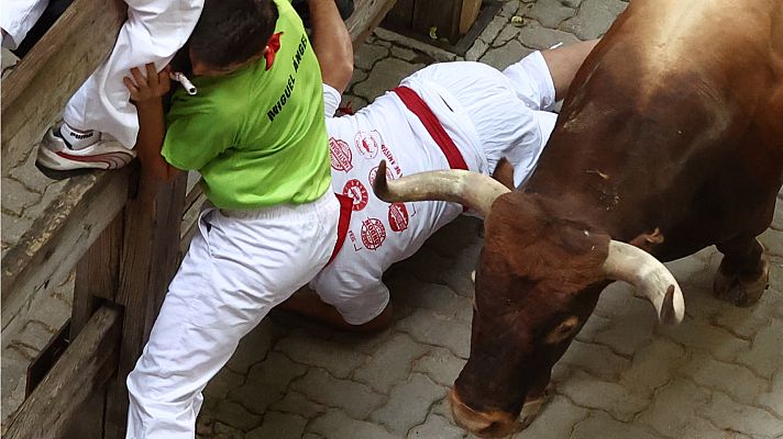 San Fermín - El octavo encierro de San Fermín a cámara lenta