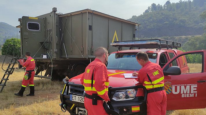 El incendio en Las Hurdes mantiene una evolución "incierta" tras quemar 3.000 hectáreas