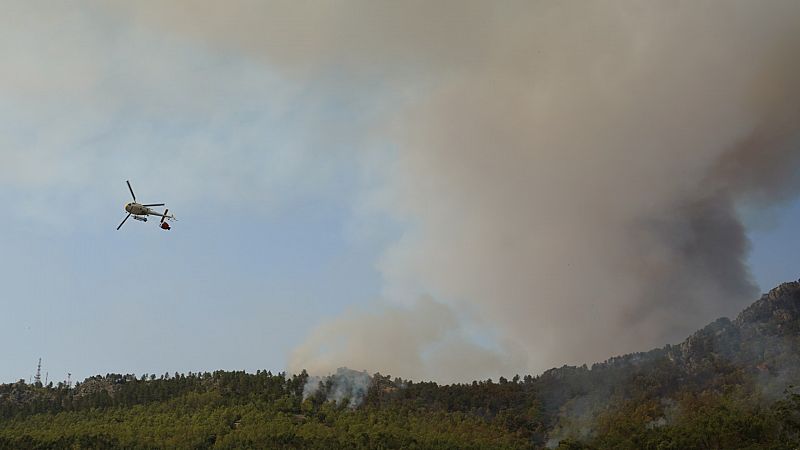 El incendio dentro del Parque Nacional de Monfrage afecta ya a 200 hectreas