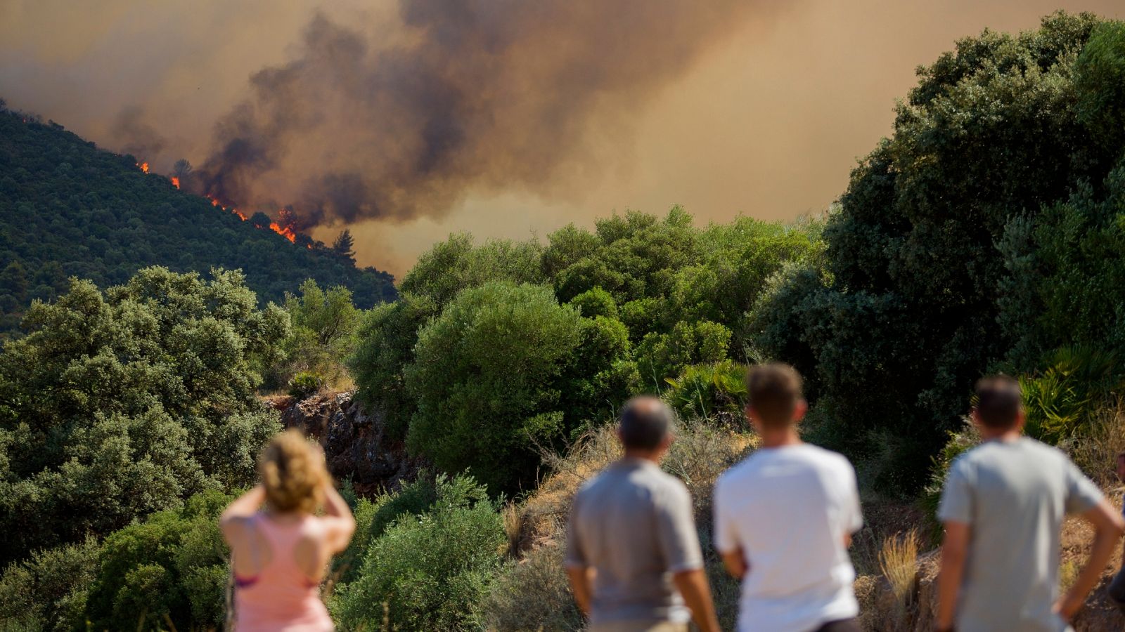 Más de 3.000 evacuados por el incendio de Mijas