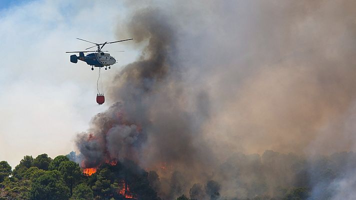 Siguen sin control los incendios en Mijas, Cáceres, Castilla y León y Galicia