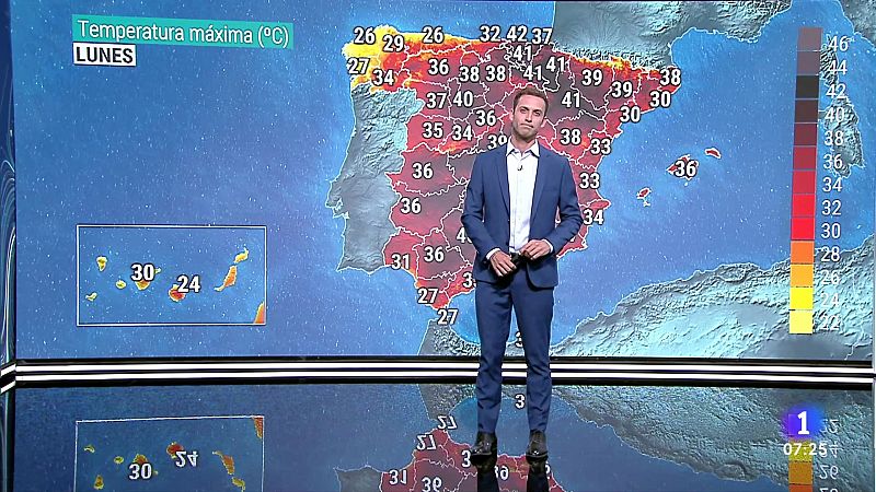 El tiempo - Continúan las altas temperaturas salvo en Galicia y Asturias - Ver ahora