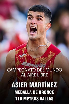 Asier Martínez gana la medalla de bronce en los 110 metros vallas