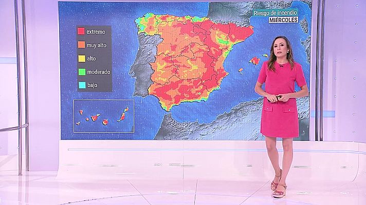 Probabilidad de algún chubasco o tormenta fuerte en el noreste. Temperaturas significativamente elevadas en las mitades este y sur peninsular y en Baleares 